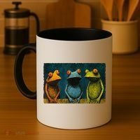 3 Cute Funny Frogs Men, Women, Frog Lovers Coffee Mug thumb 4