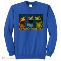 3 Cute Funny Frogs Men, Women, Frog Lovers Sweatshirt thumb 0