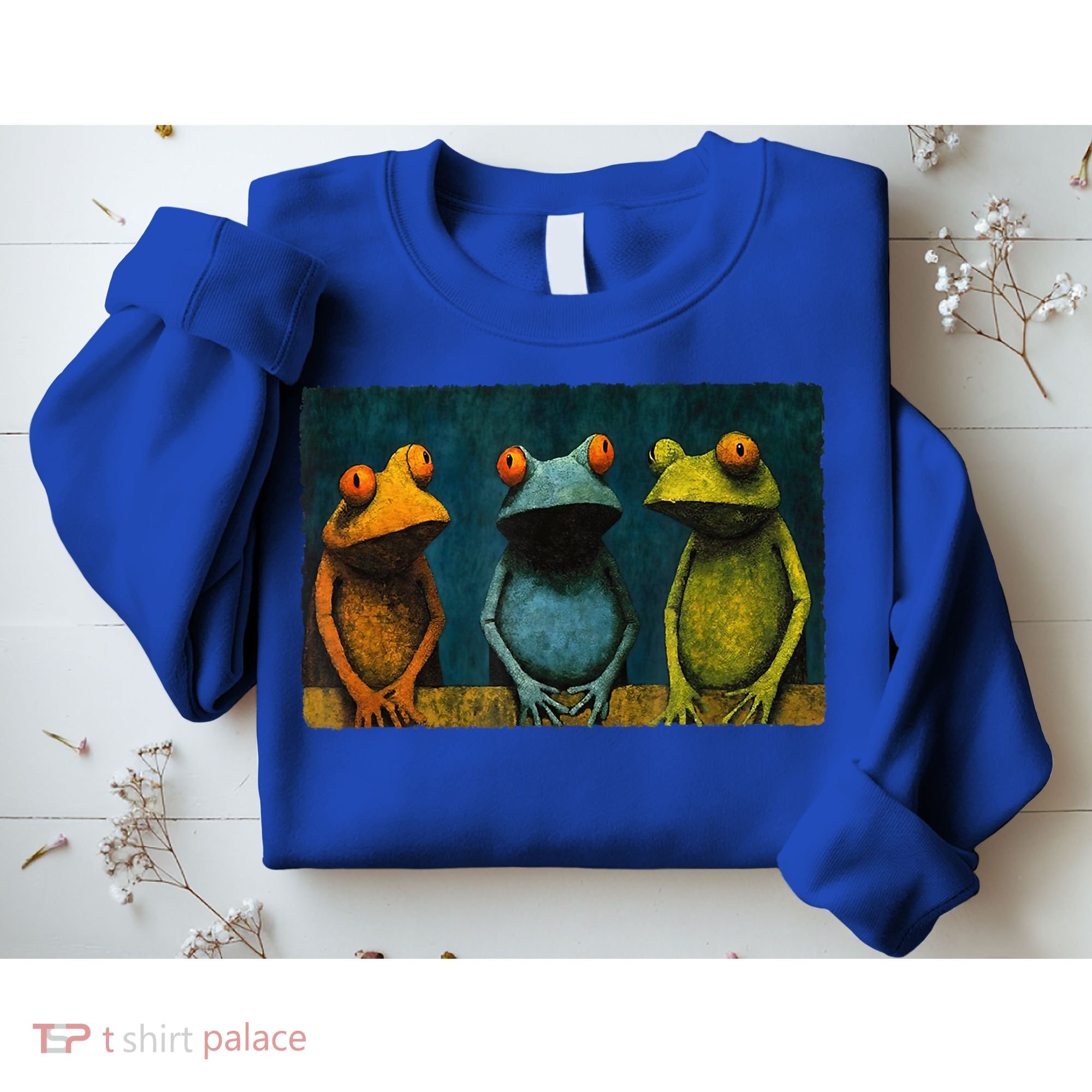 3 Cute Funny Frogs Men, Women, Frog Lovers Sweatshirt