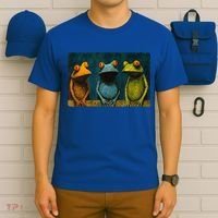 3 Cute Funny Frogs Men, Women, Frog Lovers T-Shirt thumb 6