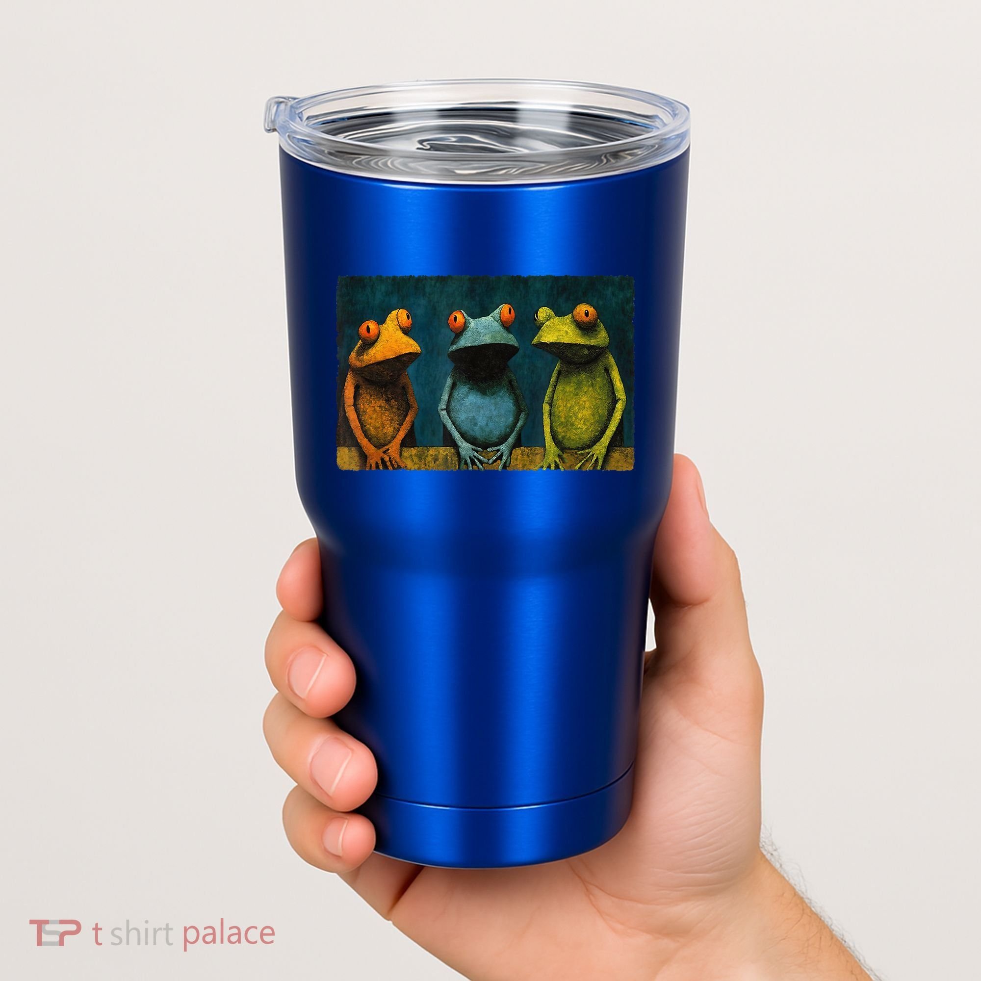 3 Cute Funny Frogs Men, Women, Frog Lovers Tumbler