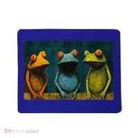 3 Cute Funny Frogs Men, Women, Frog Lovers Mousepad thumb 0