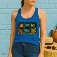 3 Cute Funny Frogs Men, Women, Frog Lovers Women's Tank Top thumb 2