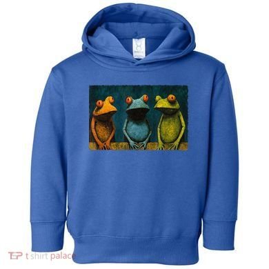 3 Cute Funny Frogs Men, Women, Frog Lovers Toddler Hoodie