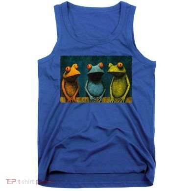 3 Cute Funny Frogs Men, Women, Frog Lovers Tank Top