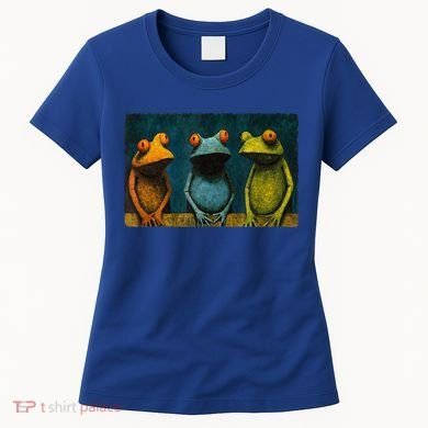3 Cute Funny Frogs Men, Women, Frog Lovers Women's T-Shirt