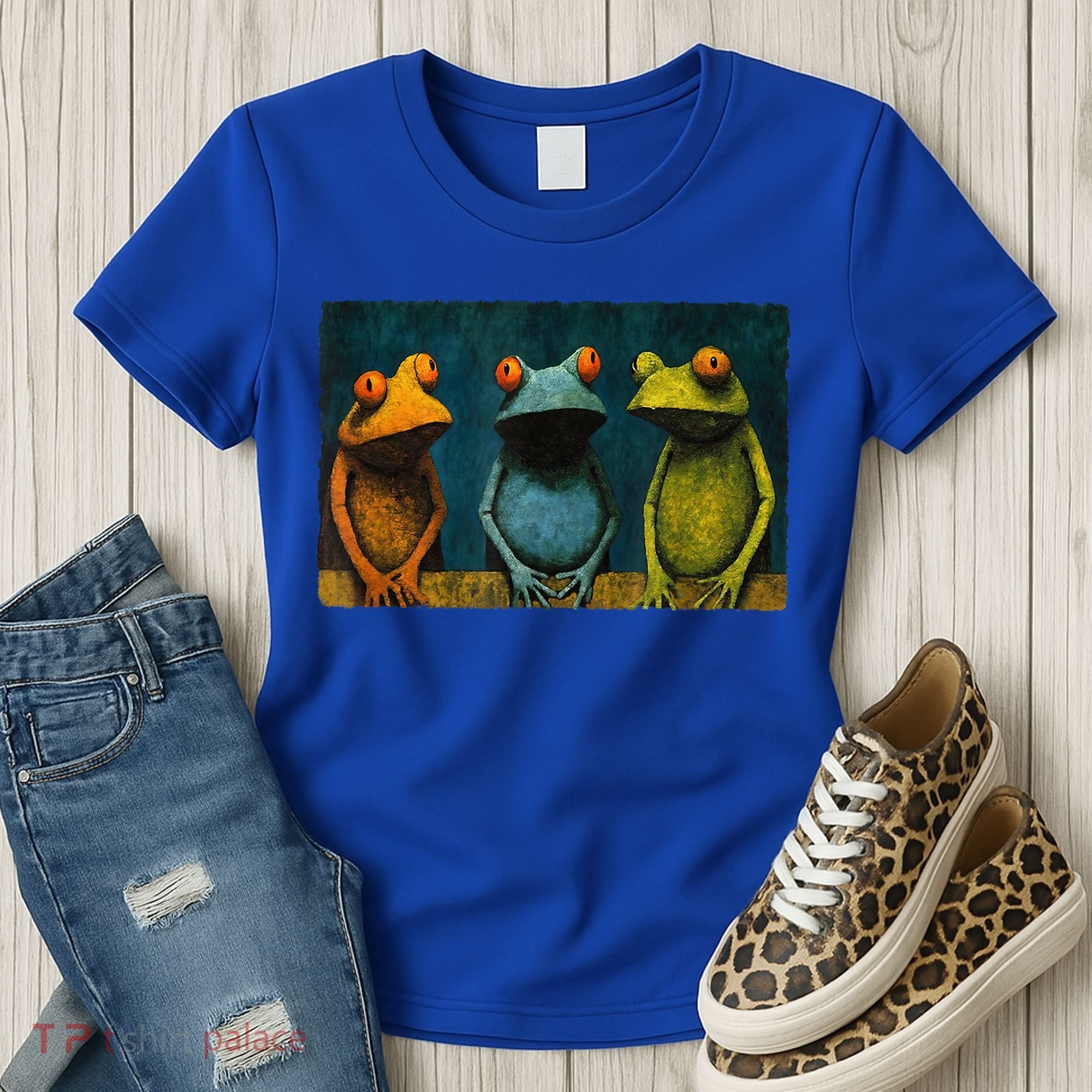 3 Cute Funny Frogs Men, Women, Frog Lovers Women's T-Shirt