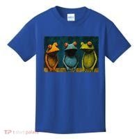 3 Cute Funny Frogs Men, Women, Frog Lovers Kids T-Shirt thumb 0