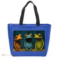 3 Cute Funny Frogs Men, Women, Frog Lovers Tote Bag thumb 0
