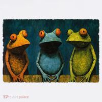 3 Cute Funny Frogs Men, Women, Frog Lovers Garment-Dyed Sweatshirt thumb 2