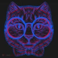 3D Trippy Cat Doggie Tank thumb 4