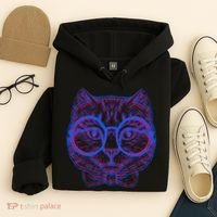 3D Trippy Cat Hoodie thumb 4