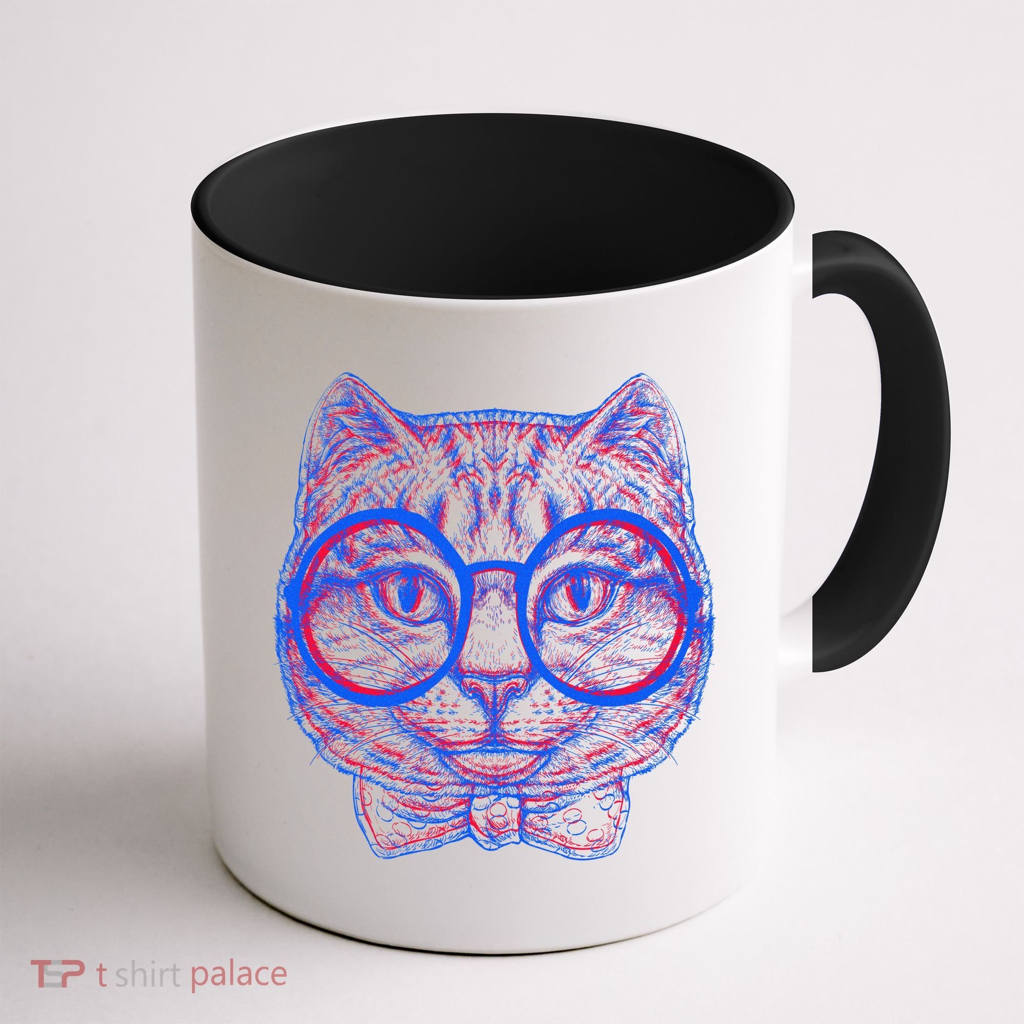 3D Trippy Cat Coffee Mug