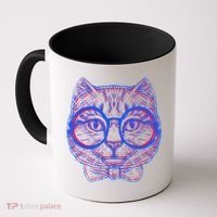 3D Trippy Cat Coffee Mug thumb 0