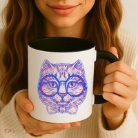 3D Trippy Cat Coffee Mug thumb 3