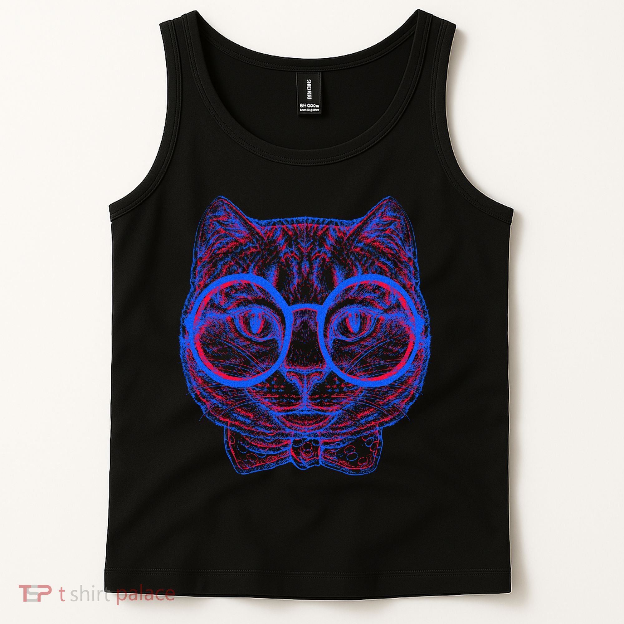 3D Trippy Cat Tank Top