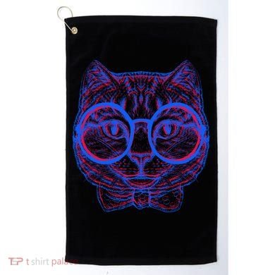 3D Trippy Cat Golf Towel