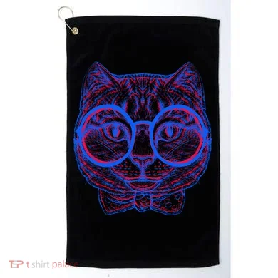 3D Trippy Cat Golf Towel