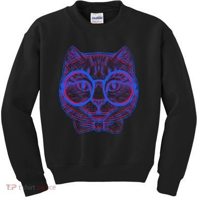 3D Trippy Cat Kids Sweatshirt