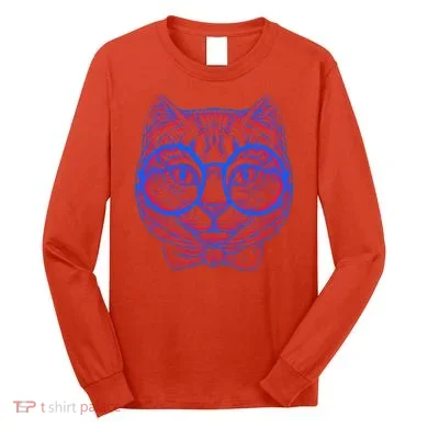 3D Trippy Cat Long Sleeve Shirt