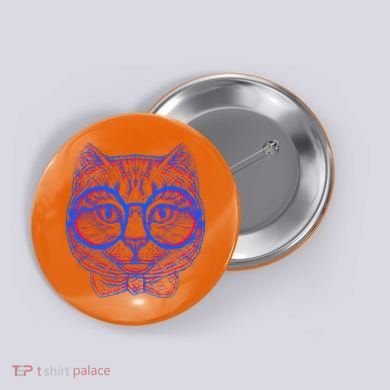 3D Trippy Cat Button