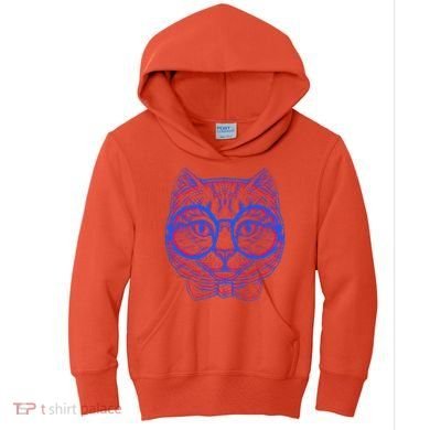 3D Trippy Cat Kids Hoodie