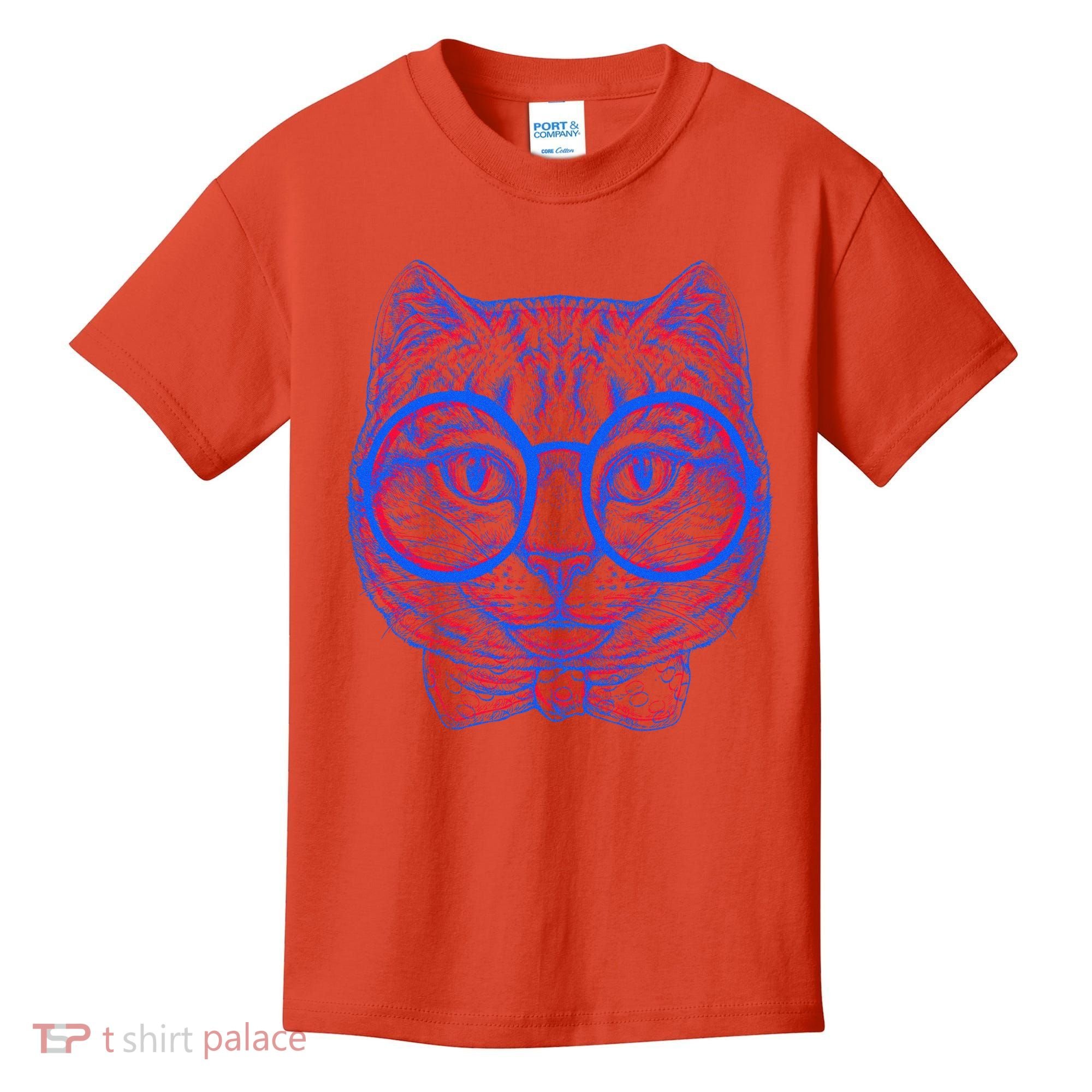 3D Trippy Cat Kids T-Shirt