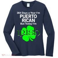 364 Days A Year I'm Puerto Rican, Today I'm Irish T Women's Long Sleeve Shirt thumb 0