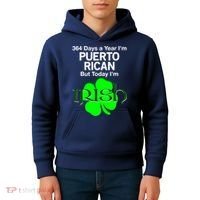 364 Days A Year I'm Puerto Rican, Today I'm Irish T Kids Hoodie thumb 4