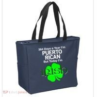 364 Days A Year I'm Puerto Rican, Today I'm Irish T Tote Bag thumb 2