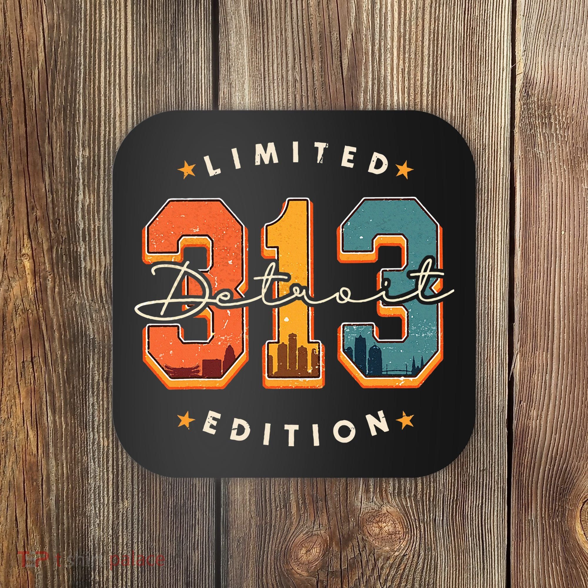 313 Detroit Area Code Skyline Coaster