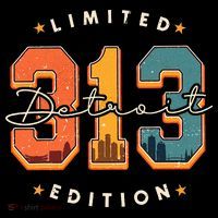 313 Detroit Area Code Skyline Coaster thumb 2
