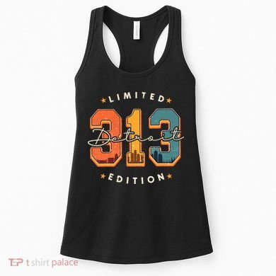 313 Detroit Area Code Skyline Women's Tank Top