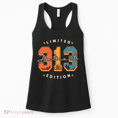 313 Detroit Area Code Skyline Women's Tank Top