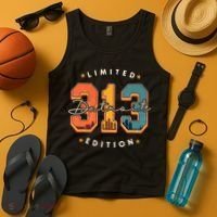 313 Detroit Area Code Skyline Tank Top thumb 4