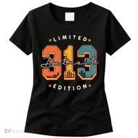 313 Detroit Area Code Skyline Women's T-Shirt thumb 0