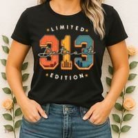313 Detroit Area Code Skyline Women's T-Shirt thumb 2