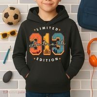 313 Detroit Area Code Skyline Kids Hoodie thumb 2
