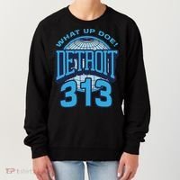 313 Detroit Area Code What Up Doe Hometown Women's Sweatshirt thumb 0