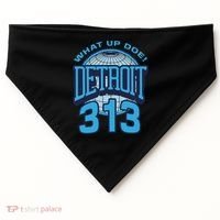 313 Detroit Area Code What Up Doe Hometown USA-Made Doggie Bandana thumb 0