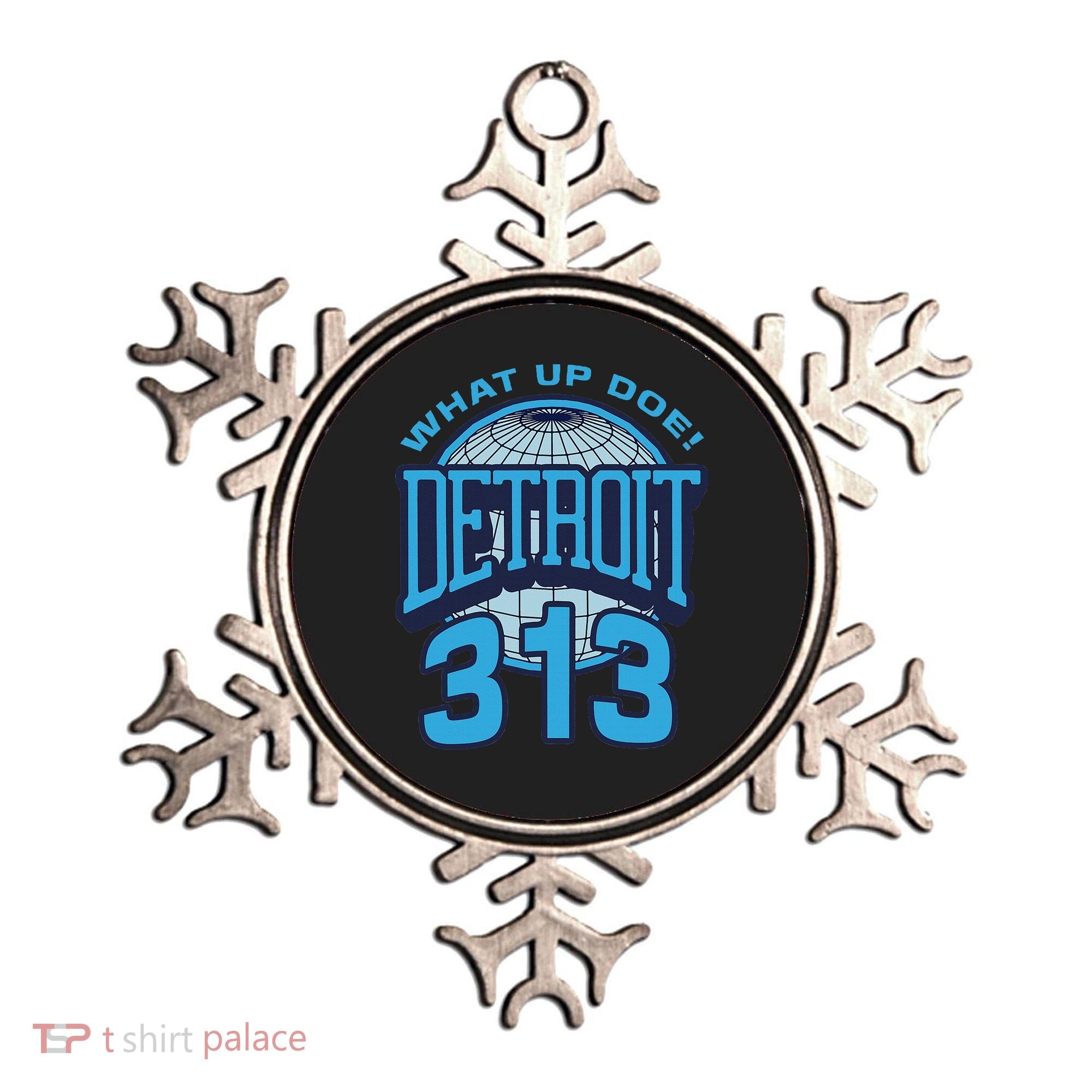 313 Detroit Area Code What Up Doe Hometown Ornament