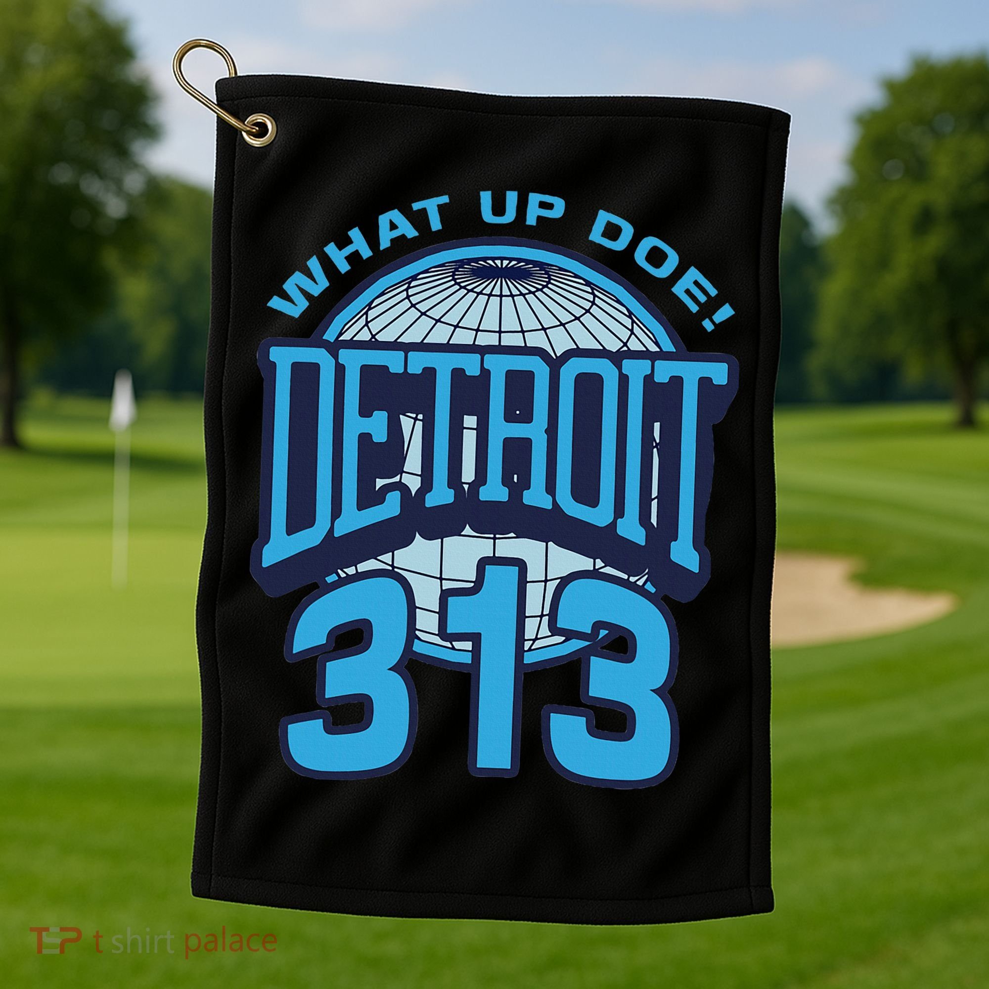 313 Detroit Area Code What Up Doe Hometown Golf Towel