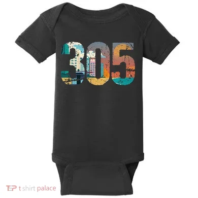 305 Dade County Miami Baby Bodysuit