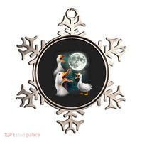 3 Ducks Howl At Moon Funny Weird Cursed Pekin Duck Lover Ornament thumb 0