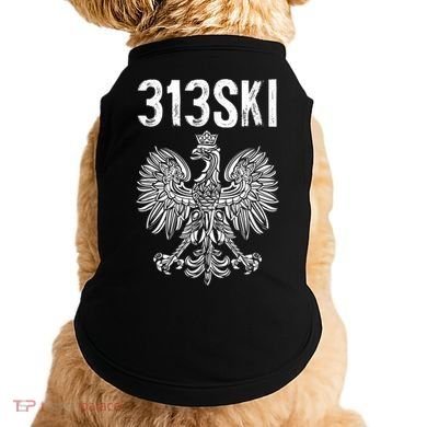 313SKI Detroit Michigan Area Code 313 Polish Pride Doggie Tank