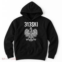 313SKI Detroit Michigan Area Code 313 Polish Pride Hoodie thumb 0
