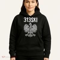 313SKI Detroit Michigan Area Code 313 Polish Pride Hoodie thumb 5