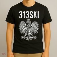 313SKI Detroit Michigan Area Code 313 Polish Pride T-Shirt thumb 3