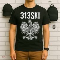 313SKI Detroit Michigan Area Code 313 Polish Pride T-Shirt thumb 6