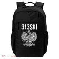 313SKI Detroit Michigan Area Code 313 Polish Pride Backpack thumb 0